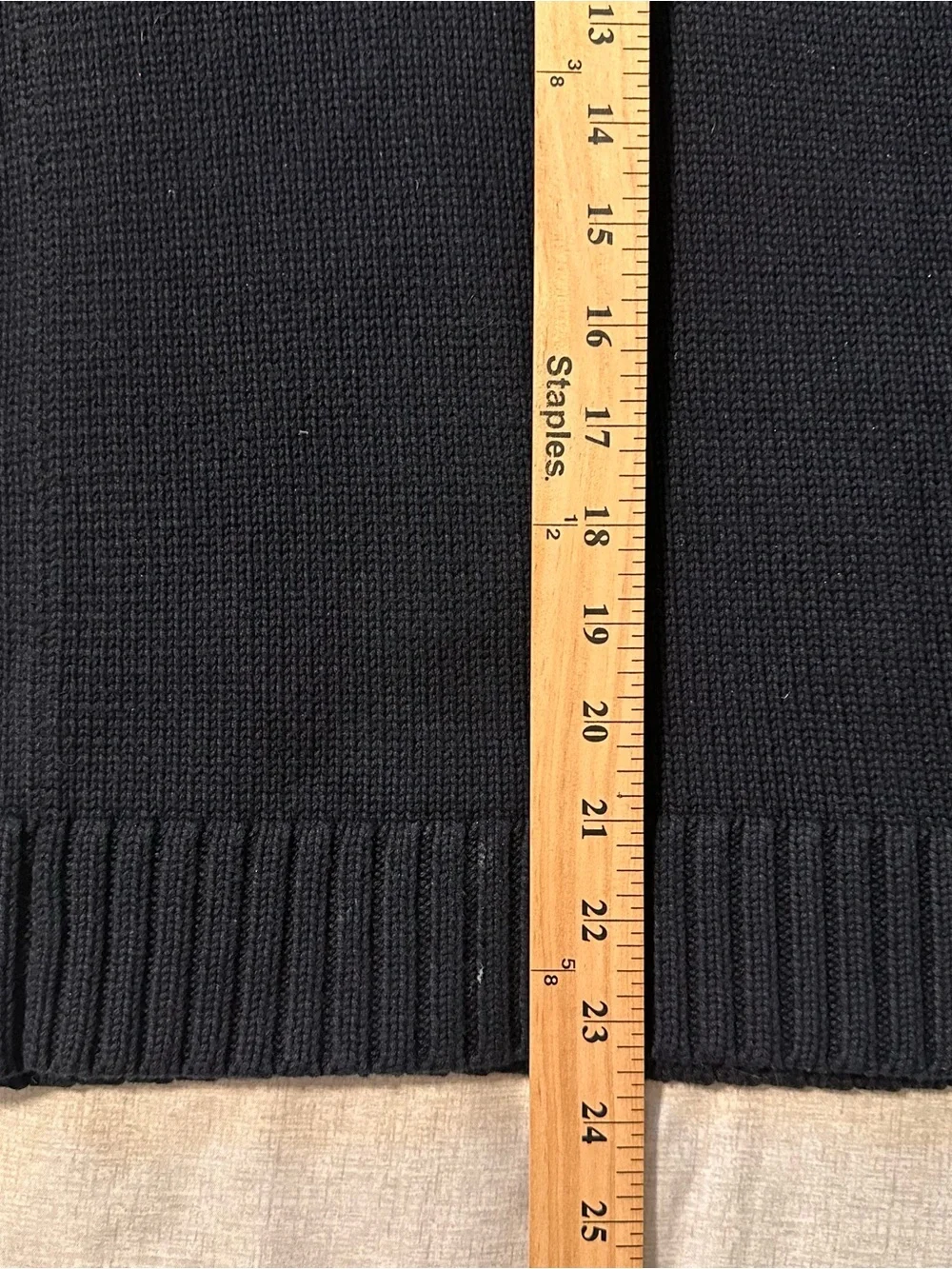 RALPH LAUREN Women‎ Sz Petite M Mock Neck Long Sleeve Quarter Zip Navy Sweater